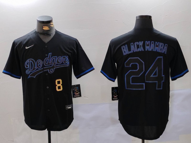 Men Los Angeles Dodgers #24 Black Mamba Black 2024 Nike MLB Jersey style 828